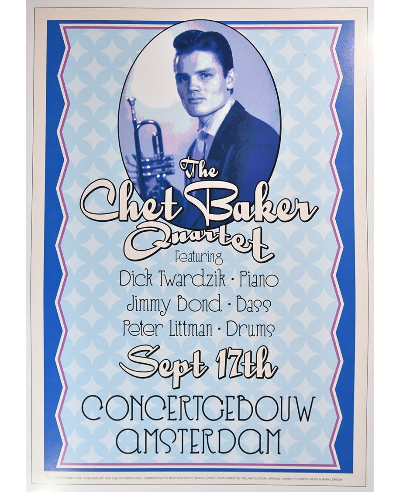 Plakat koncertowy Chet Baker, 1955 Plakat koncertowy Chet Baker, 1955