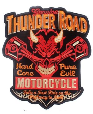 Moto nášivka na záda Thunder Road- XXL