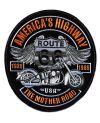 Moto nášivka Americas Highway Route 66 XXL na záda 25 cm x 23 cm