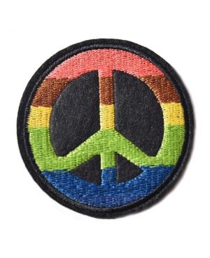 Naszywka Hippie Peace Tęcza 6,5 cm