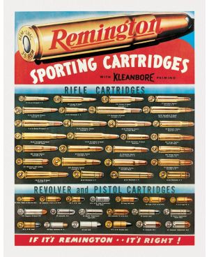 Tablica metalowa Remington Cartridges 32 cm x 40 cm