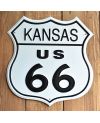 Plechová cedule Route 66 Kansas Shield 27 cm x 27 cm p