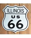 Tablica metalowa Route 66 Illinois Shield 30 cm x 30 cm