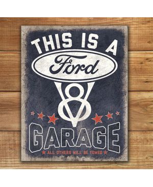 Tablica metalowa V8 Ford Garage 32 cm x 40 cm