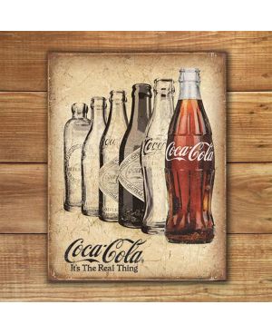 Plechová cedule Coca Cola The Real Thing 32cm x 40 cm w