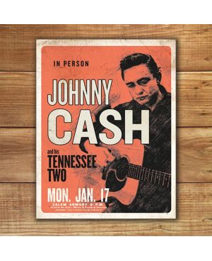 Tablica metalowa Johnny Cash and his Tennessee Two 32 cm x 40 cm