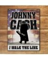 Tablica metalowa Johnny Cash - Walk the Line 32cm x 40cm