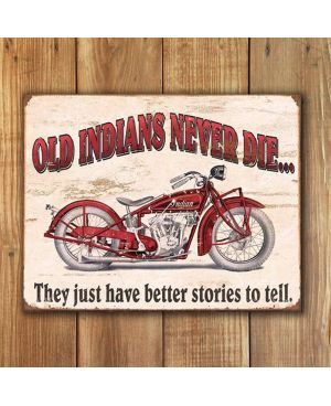 Tablica metalowa Indian - Better stories 40 cm x 32 cm