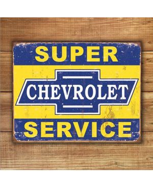 Tablica metalowa Super Chevy Service 40 cm x 32 cm