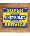 Plechová cedule Super Chevy Service 40 cm x 32 cm w