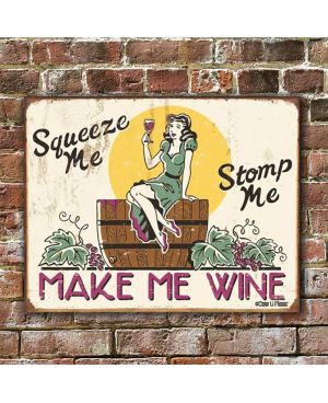 Tablica metalowa Moore - Make me Wine 40 cm x 32 cm