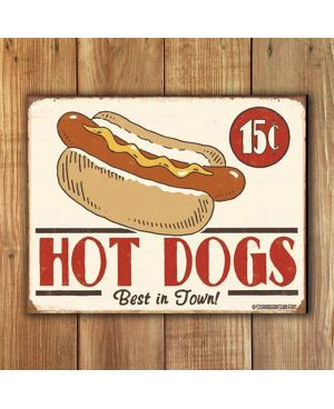 Tablica metalowa Schonberg - Hot Dog 40 cm x 32 cm