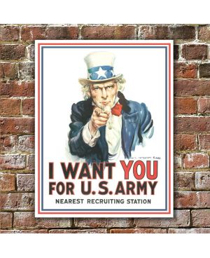 Tablica metalowa Uncle Sam I Want you 40 cm x 32 cm