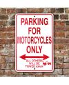 Plechová cedule Motorcycles Parking Only 20 cm x 30 cm w