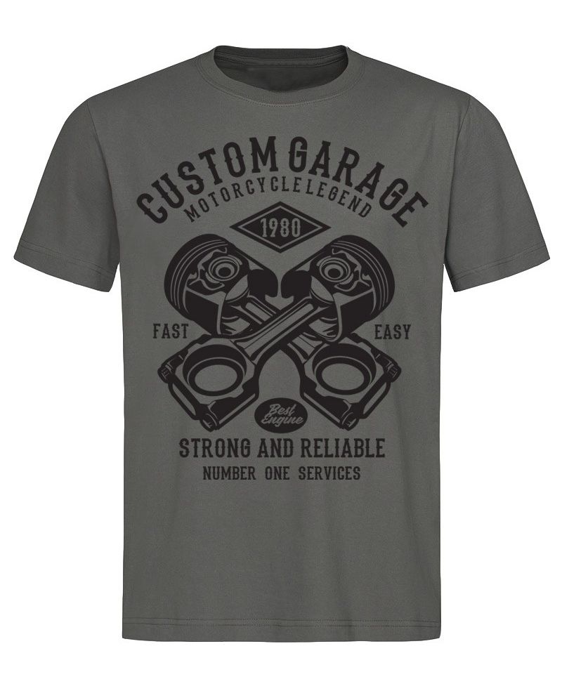 Koszulka męska Custom Garage szara 