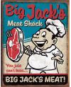 Plechová cedule Big Jacks Meats 40 cm x 32 cm