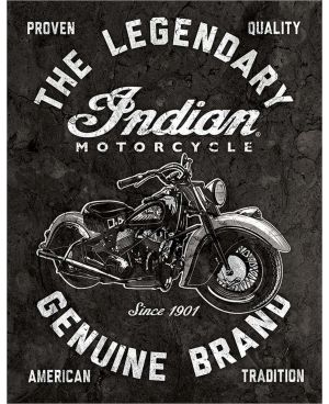 Plechová cedule Indian Motorcycles - Legendary 40 cm x 32 cm w