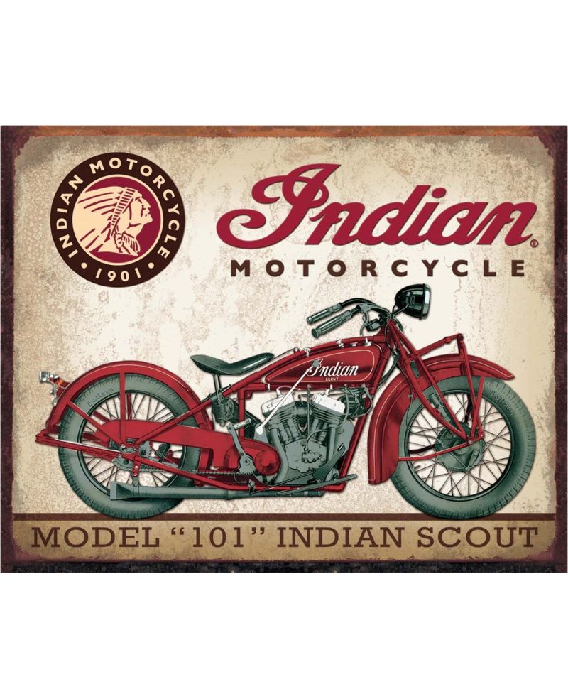 Tablica metalowa Indian Scout 40 cm x 32 cm