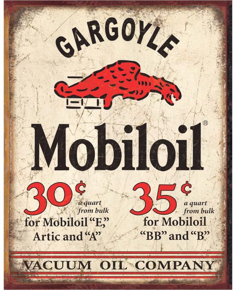 Tablica metalowa Mobiloil Gargoyle 40 x 32 cm