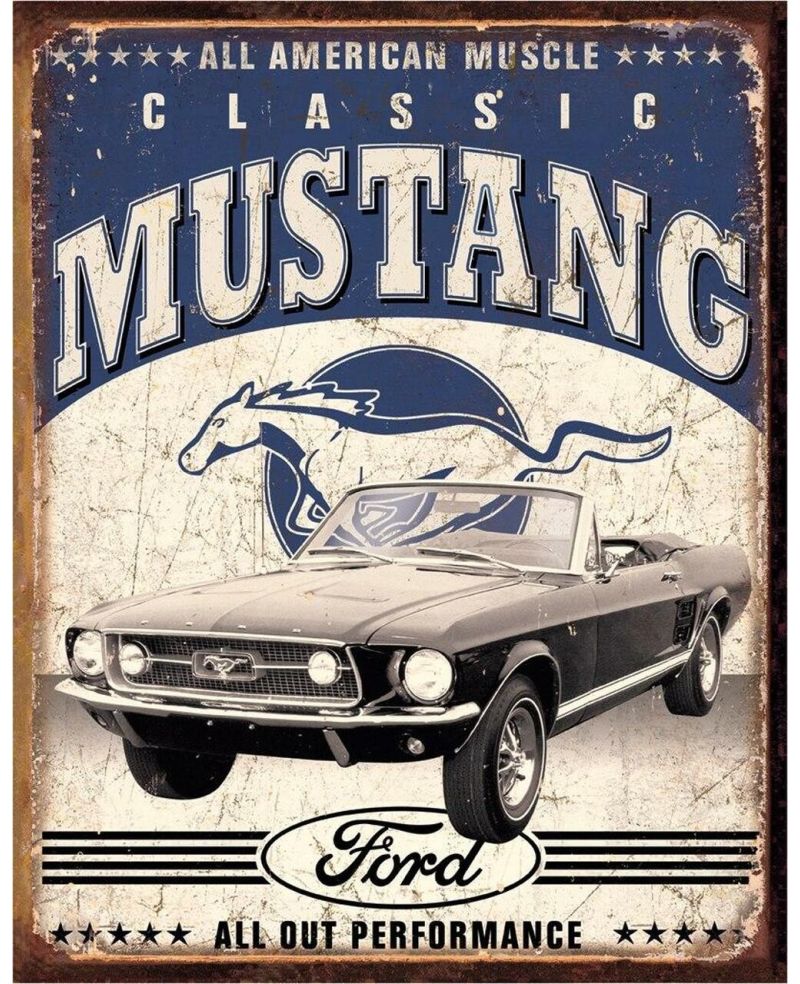 Tablica metalowa  Ford Mustang Classic 40 cm x 32 cm