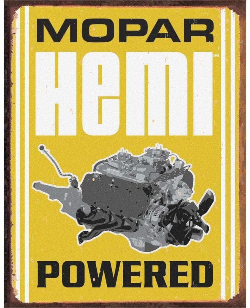 Plechová cedule Mopar Hemi Power 32 cm x 40 cm