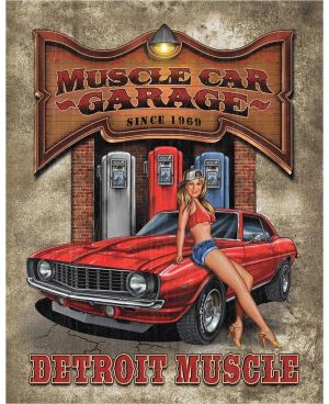 Tablica metalowa Legends Muscle Car Garage 40 cm x 32 cm