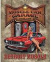 Plechová cedule Legends - Muscle Car Garage 40 cm x 32 cm