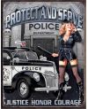 Cedule Police Dept - Protect & Serve 40 cm x 32 cm