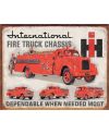 Tablica metalowa International Fire Truck Chassis 40 cm x 32 cm