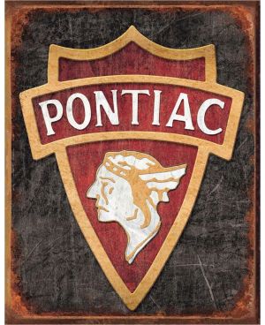 Tablica metalowa Pontiac Logo 1930, 40 cm x 32 cm