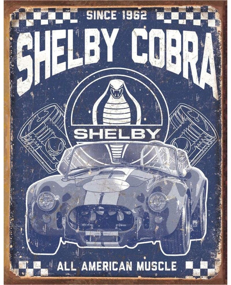 Plechová cedule Shelby - American Muscle 40 cm x 32 cm