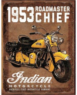 Plechová cedule 1953 Indian Roadmaster NEW 40 cm x 32 cm