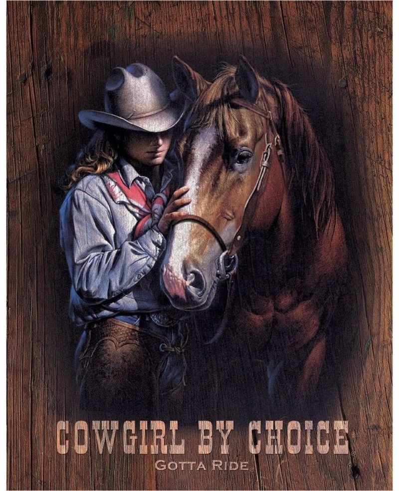 Tablica metalowa Cowgirl by Choice 40 cm x 32 cm