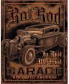 Tablica metalowa Rat Rod Garage 32 cm x 40 cm