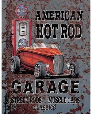 Tablica metalowa Legends American Hot Rod 40 cm x 32 cm