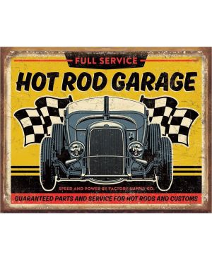 Plechová cedule Hot Rod Garage - 32 Rod 40 cm x 32 cm