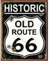 Plechová cedule Old Route 66 - Weathered 40 cm x 32 cm