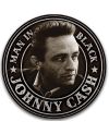 Plechová cedule Johnny Cash -  Man in Black round 30cm