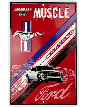 Plechová cedule Ford Mustang Legendary Muscle 30 cm x 45 cm