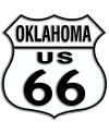 Plechová cedule Route 66 Oklahoma Shield 30cm x 30cm