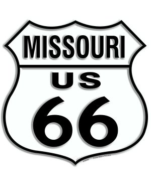 Tablica metalowa Route 66 Missouri Shield 30 cm x 30 cm