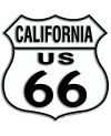 Plechová cedule Route 66 California Shield 30cm x 30 cm n