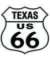 Plechová cedule Route 66 Texas Shield 30cm x 30 cm n