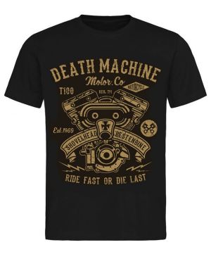 Pánské tričko Death Machine Shovelhead černé