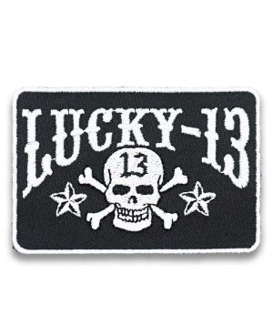 Naszywka Lucky 13 Skull Stars 8cm x 5cm