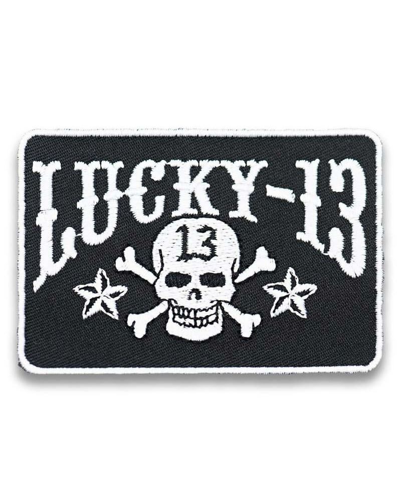 Moto nášivka Lucky 13 Skull Stars 8cm x 5cm