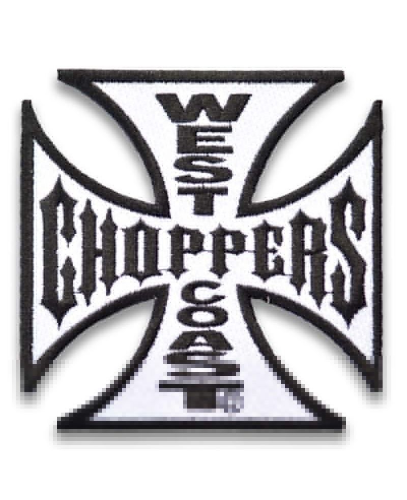 Moto nášivka West Coast Choppers White 10cm x 10cm