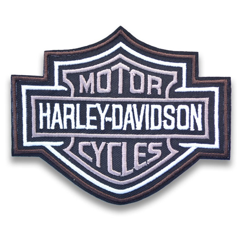 Moto nášivka Harley Davidson Bar and Shield BW 10cm x 8cm
