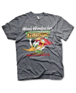 Koszulka męska Woody Woodpecker Garage szara