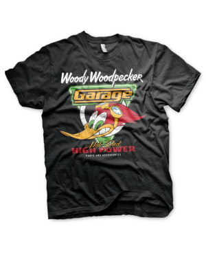 Pánské tričko Woody Woodpecker Garage černé